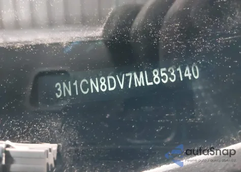 2021 Nissan Versa S Xtronic Cvt z USA, uszkodzony, nr VIN 3N1CN8DV7ML853140